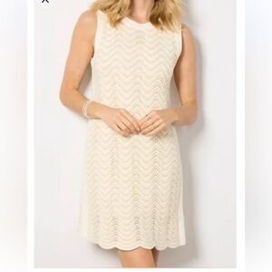Evereve Charlie Sweater Cream Crochet Dress